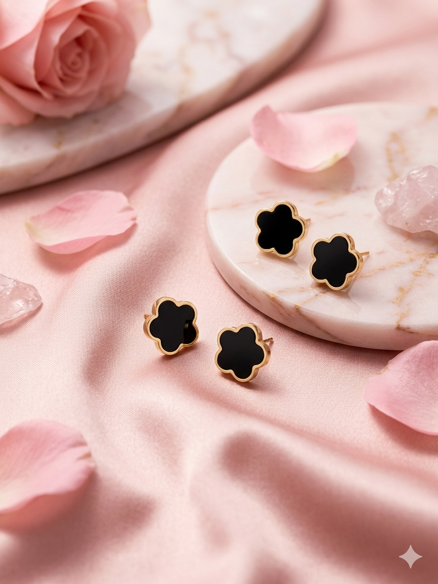 The Gilded Clover Studs