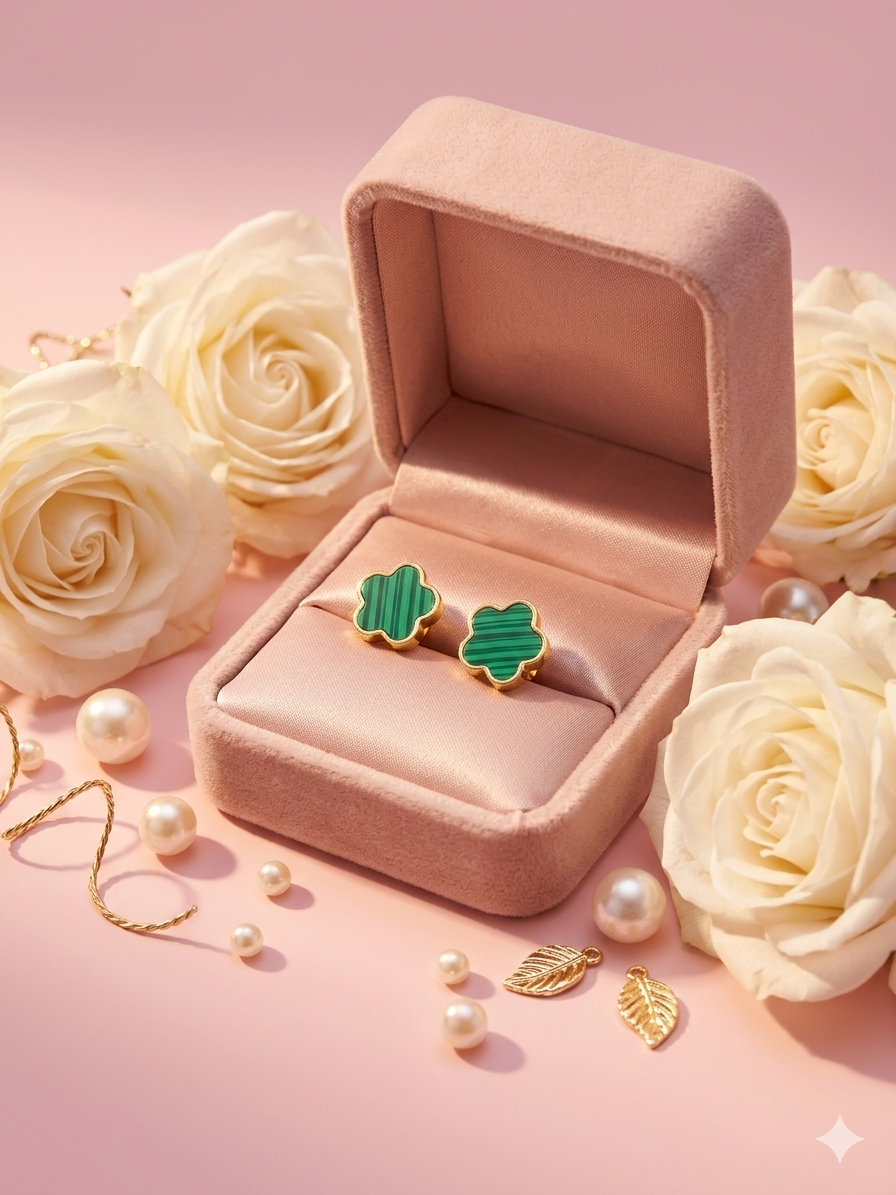 The Gilded Clover Studs