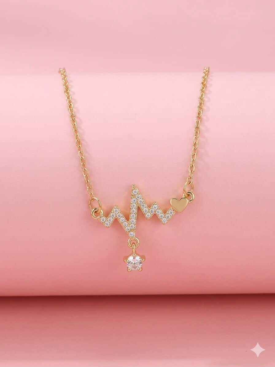 Pulse of Love Rhinestone Necklace