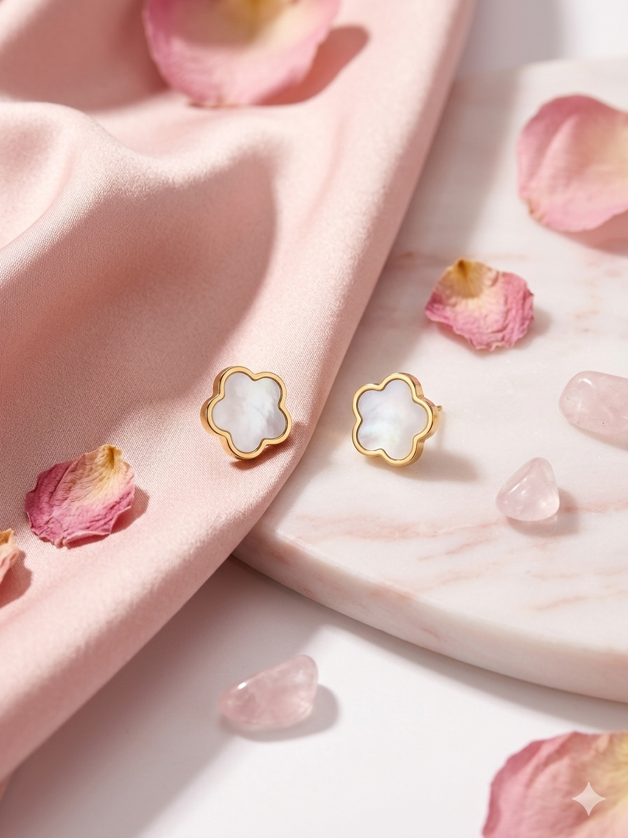 The Gilded Clover Studs