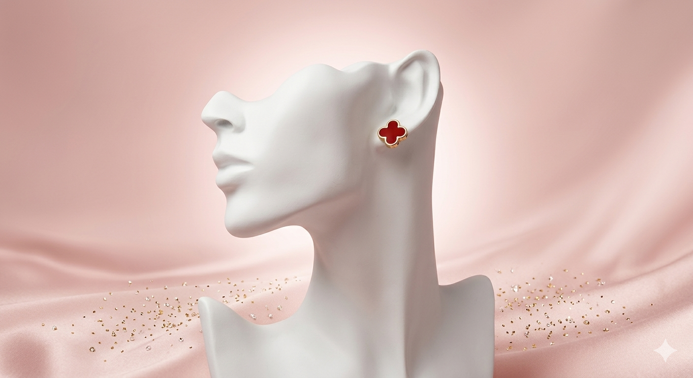 The Gilded Clover Studs
