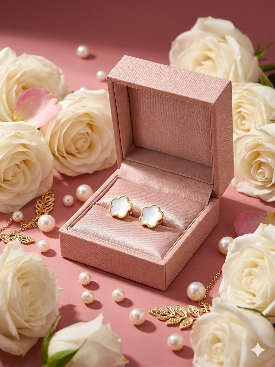 The Gilded Clover Studs